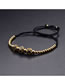 Fashion Black Rhombus Shape Decorated Hand-woven Bracelet