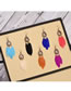 Fashion Beige Feather Decorated Hollow Out Earrings
