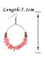Fashion Pink Irregular Shape Design Circular Ring Earrings