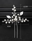 Fashion Silver Color Pearls&leaf Decorated Bride Hair Accessory
