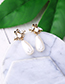 Vintage Gold Color Pearl&diamond Decorated Bee Shape Earrings