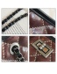 Fashion Black Grid Pattern Design Pure Color Shoulder Bag