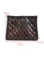 Fashion Brown Grid Pattern Design Pure Color Shoulder Bag