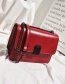 Fashion Red Pure Color Design Square Shape Shoulder Bag
