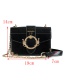 Fashion White Round Buckle Decorated Shoulder Bag