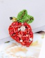 Fashion Red Strawberry Shape Design Simple Brooch