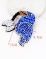 Fashion Sapphire Blue Full Diamond Design Bird Shape Brooch