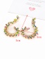 Elegant Multi-color Diamond Decorated Color Matching Earrings