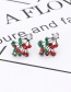 Elegant Multi-color Christmas Tree Shape Design Hollow Out Earrings