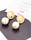 Elegant Gold Color Pearls Decorated Simple Earrings
