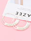 Elegant Silver Color Circular Ring Design Pure Color Earrings