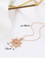 Elegant Gold Color Cross Pendant Decorated Simple Necklace