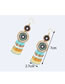 Fashion Multi-color Full Beads Decorated Long Tassel Earrings