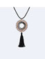 Fashion Coffee Tassel Pendant Decorated Long Necklace