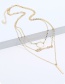 Fashion Gold Color Arrow Decorated Multi-layer Necklace