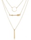 Fashion Gold Color Arrow Decorated Multi-layer Necklace