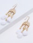 Fashion Gold Color Fuzzy Balls Decorated Long Earrings