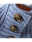 Fashion Beige High Neckline Design Pure Color Sweater