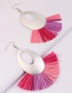 Fashion Multi-color Hollow Out Design Oval Shape Earrings