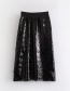 Elegant Black Lace Decorated A-line Loose-waist Skirt