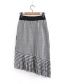 Elegant Black Pure Color Design Irregular Shape Skirt