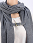 Fashion Dark Day Pure Color Decorated Simple Shawl Buckle