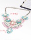 Fashion Multi-color Flower Shape Decorated Necklace