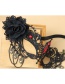 Fashion Black Flower Shape Decorated Mask