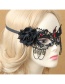 Fashion Black Flower Shape Decorated Mask
