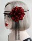 Fashion Claret Red+black Hollow Out Design Flower Shape Mask