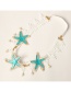 Fashion Blue Starfish Shape Design Hair Accessories