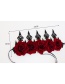 Fashion Claret Red Flower Shape Decorated Hair Accessories