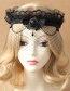 Fashion Black Hollow Out Design Flower Pattern Hair Accessories