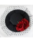 Fashion Red+black Dots Pattern Decorated Flower Shape Hair Accessories
