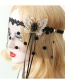 Fashion Black Butterfly Shape Decorated Mask