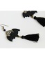 Fashion Black Bat Shape Decorated Earrings
