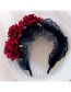 Fashion Claret Red Flower Shape Decorated Hairband