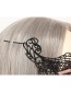 Fashion Black Hollow Out Design Tassel Decorated Mask