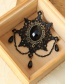 Fashion Black Hollow Out Design Pure Color Brooch