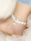 Fashion White Flower Shape Design Pure Color Anklet