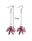 Elegant Purple Flower Shape Decorated Earrings