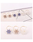 Fashion Blue Flower Shape Decorated Earrings