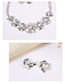 Elegant Silver Color Leaf&pearls Decorated Jewelry Sets