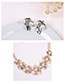 Elegant Gold Color Leaf&pearls Decorated Jewelry Sets