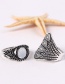 Fashion Silver Color Geometric Shape Decorated Rings Sets