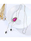 Fashion Plum Red Waterdrop Shape Decorated Necklace