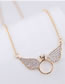 Fashion Gold Color Wing Shape Decorated Necklace