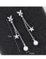 Fashion Silver Color Diamond&pearl Decorated Earrings