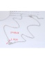 Fashion Silver Color Wing Shape Decorated Necklace