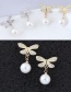 Fashion Silver Color Butterfly Shape Decorated Earrings